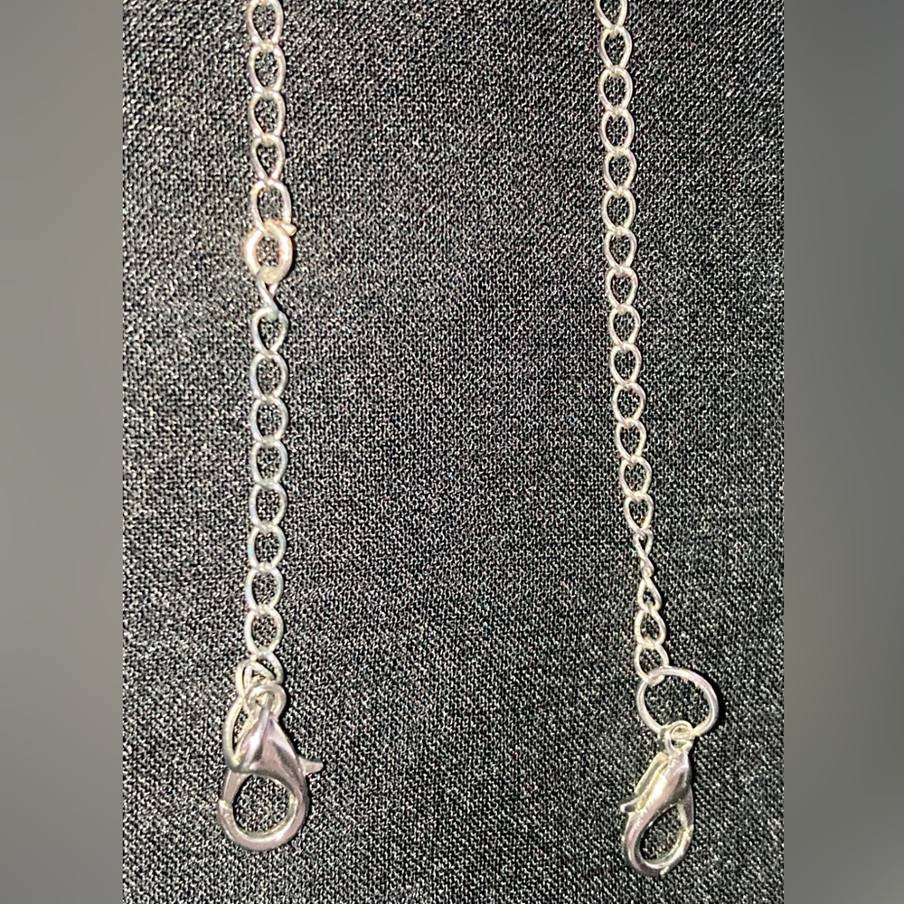 ELEGANT TURQUOISE AND SILVER TONE NECKLACE - Picture 5 of 10
